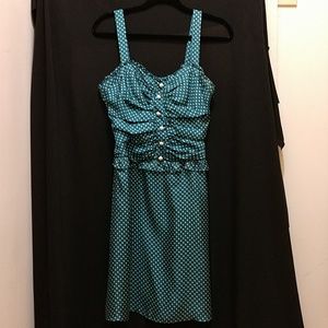 Betsey Johnson silk polka dot dress
